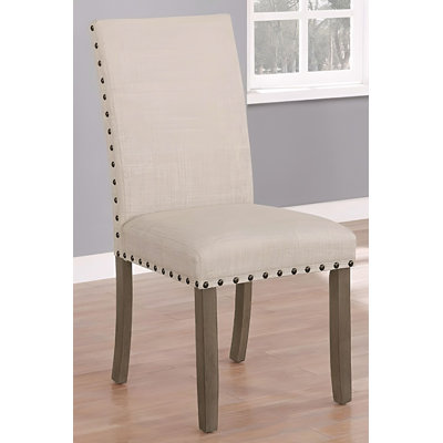 Chaise rembourrée en lin Meinhardt