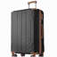 Ensembles de valises 3 pièces, valises rigides durables en ABS rigide avec roues pivotantes doubles 20/24/28 pouces (brun noir)