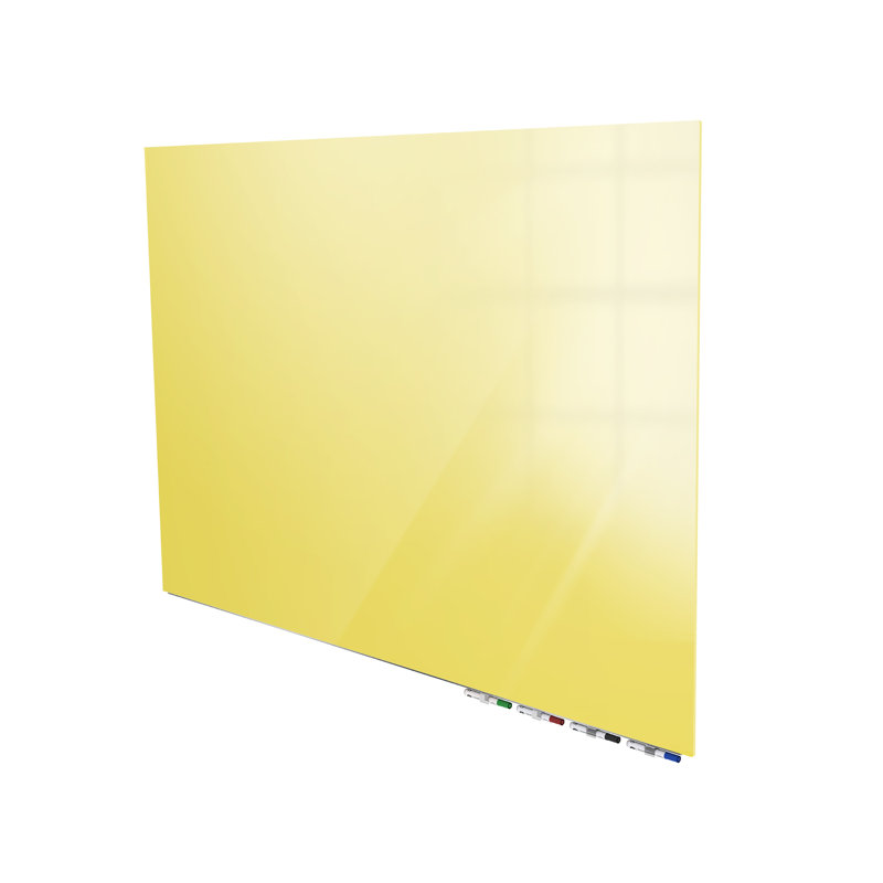 Tableau blanc mural Aria, H 36 po x l 48 po x L 48 po, Jaune, Non