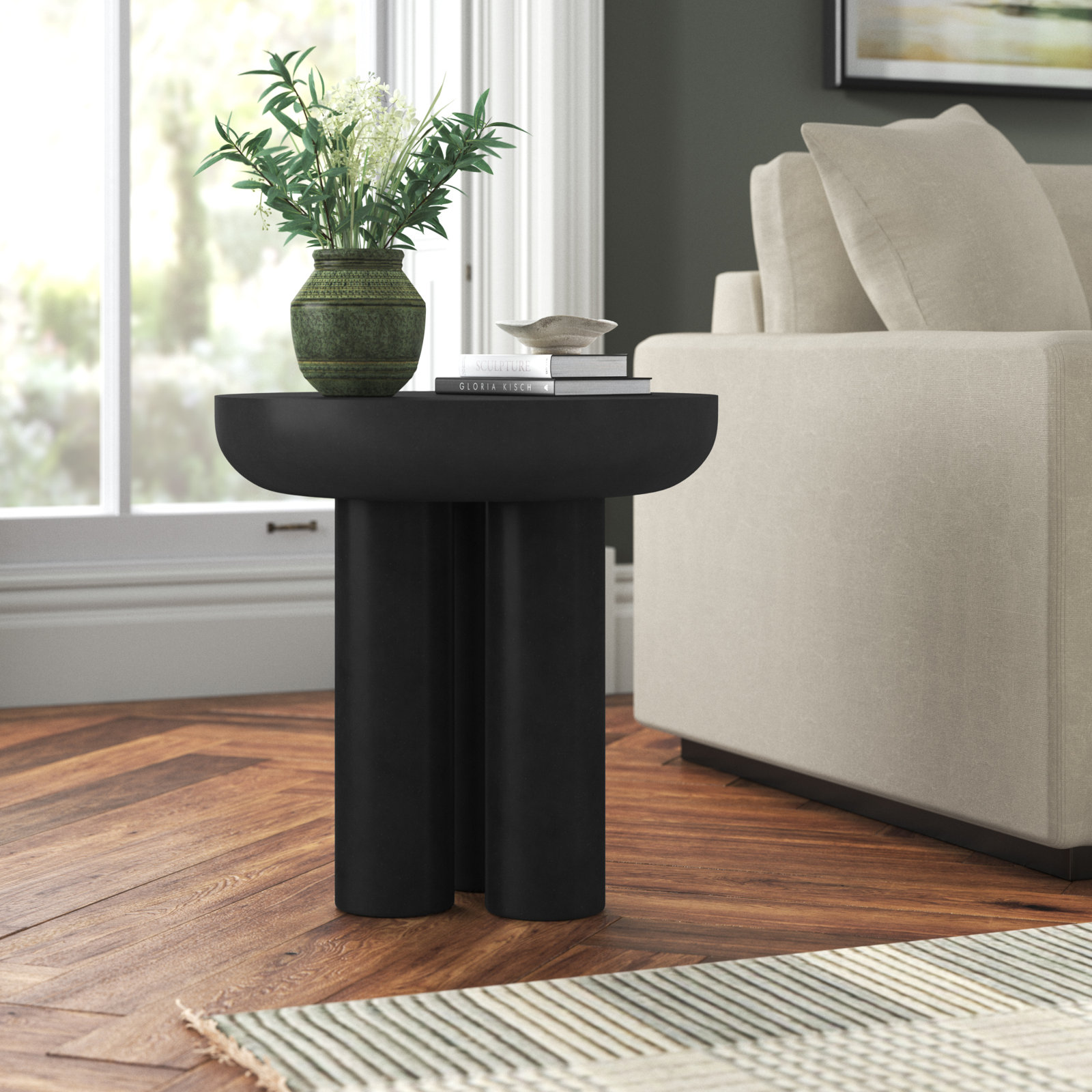 Ansel End Table, Black
