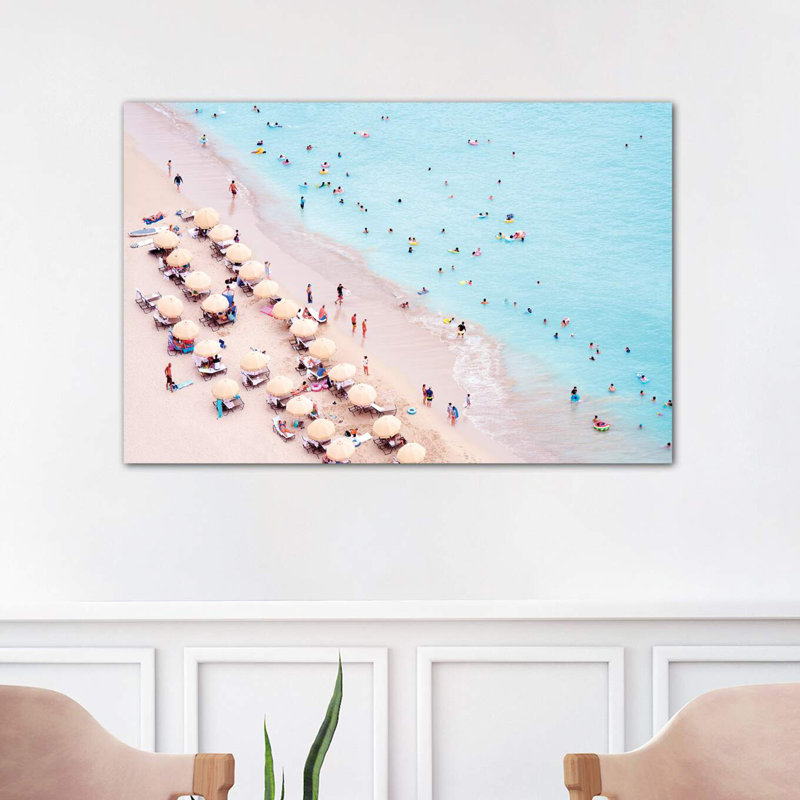 Photographie « waikiki beach », H 8 po x l 12 po x P 0,75 po, Toile tendue