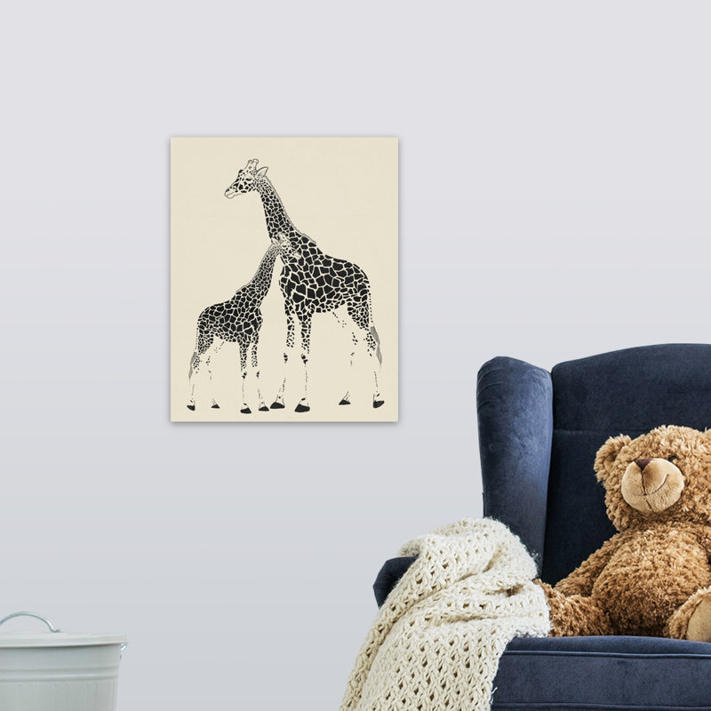 Décoration murale pour enfants girafes, H 20 po x l 16 po x P 1,2 o, Toile tendue avec châssis