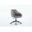 Chaise de bureau en velours à roulettes Elegent