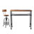 Marlean Pine Solid Wood Top Metal Base Dining Table-255213569-204708644-204708647