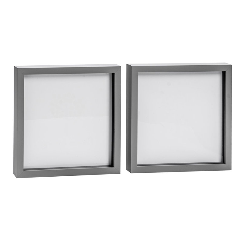 Nicola Spring - 3D Box Photo Frames, Grey, 51cm H x 51cm W x 3.5cm D