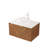 RUBEN 30" Wall-Mounted Brown Oak Plywood Cabinet And Carrara White Sintered Stone Countertop, NO Basin, NO Faucet And Sink Cover-837984979-837984977