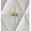 Metallic silver & champagne finish console cabinet
