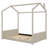 Velvet House Bed Wood Bed-904563310