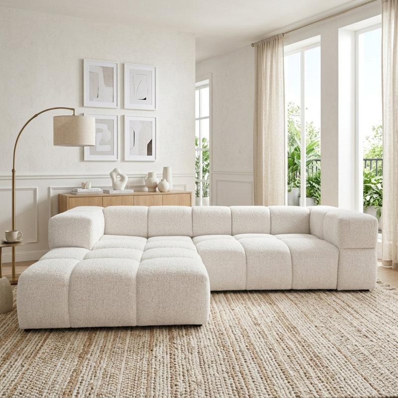Rudalph 3 Seater Sectional, Left Hand Facing