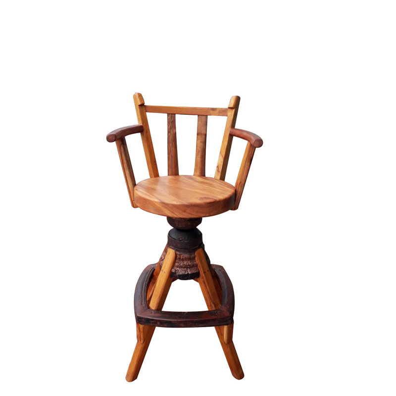 Kairee Swivel Solid Wood Counter Stool
