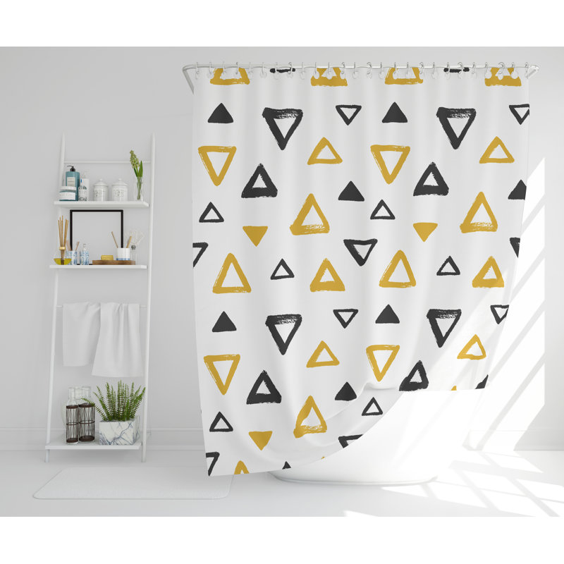 Saskia Polyester Shower Curtain Set, 168cm H x 168cm W