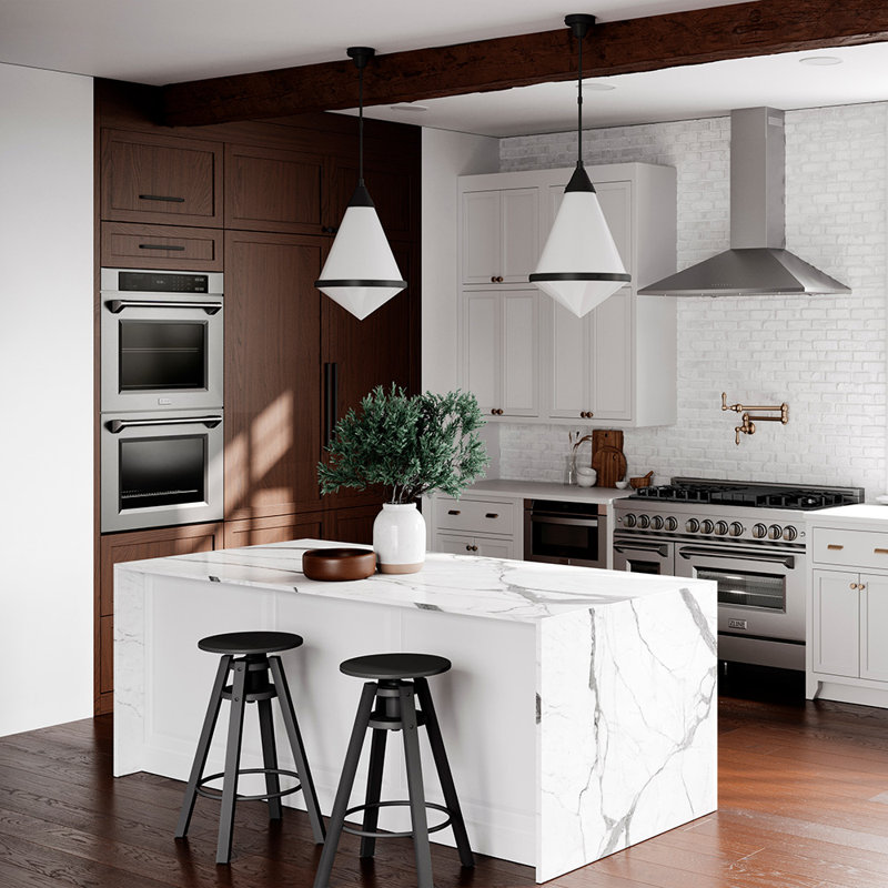 ZLINE 30 in. Autograph Double Wall Oven w/ Air Fry and Self Clean w/ Black Handles, Stainless Steel, Stainless Steel