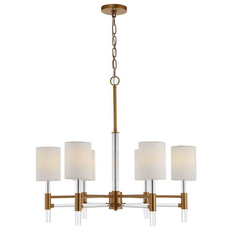 Lustre traditionnel / classique en acier à 6 lumières Welkin