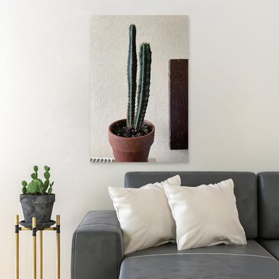 Green Cactus Plant On Brown Clay Pot 2 - 1 Piece Rectangle Graphic Art Print On Wrapped Canvas -  Foundry Select, 74204D71AA9B4F738EB8EA54EE166C56
