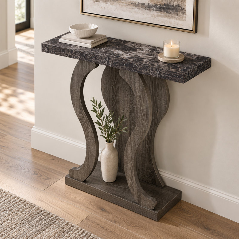 Console de 31,5 po Hubbert, H 34 po x l 31,5 po x P 11,5 po, Gris