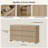 Allete 55.2"W Modern Fluted Panel 6-Drawer Dresser-501954574