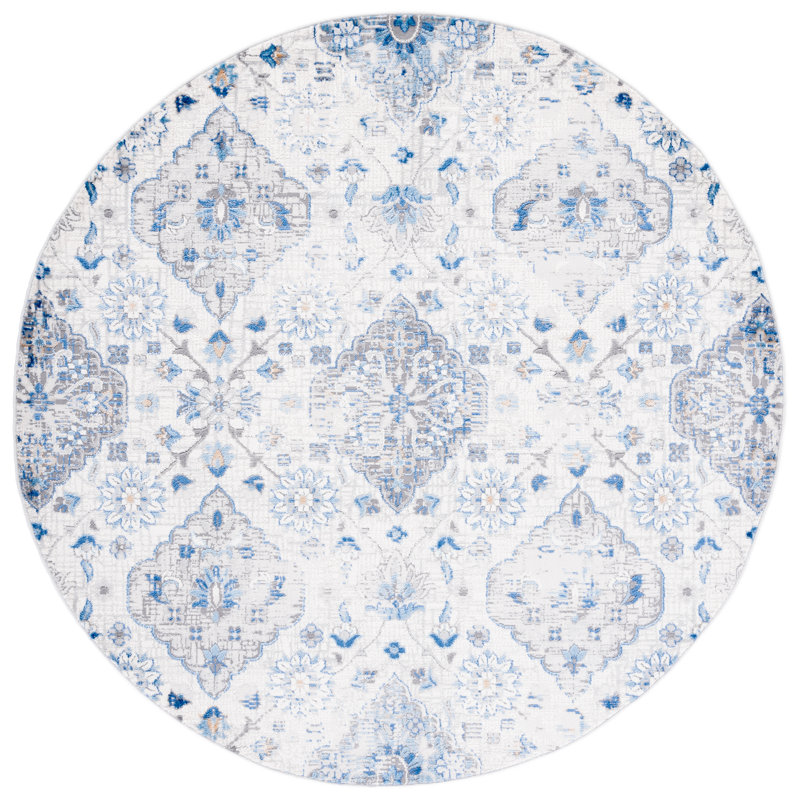 Anaeli 100 Performance Floral Rug, Round 6'7"