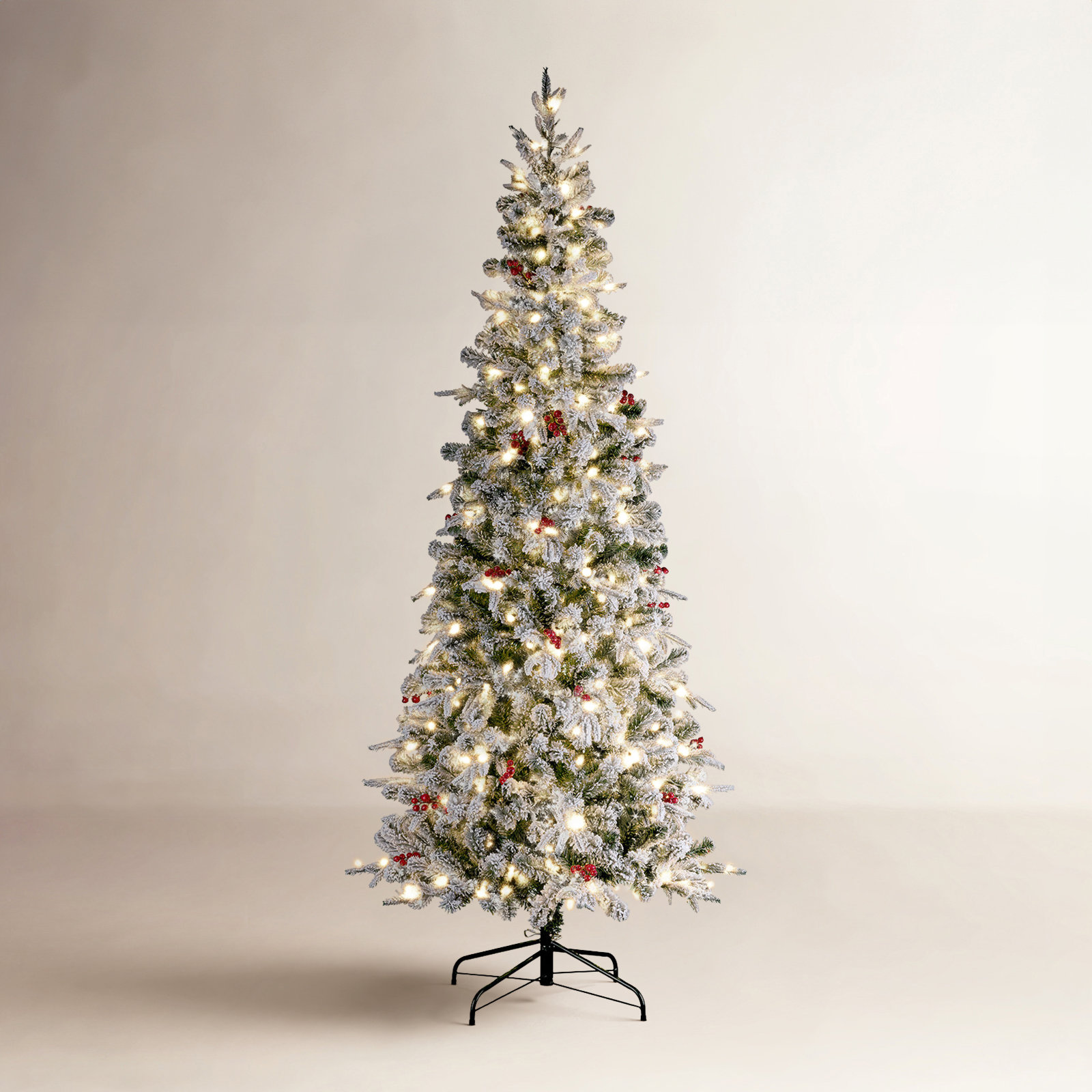 Pre-Lit Fir Christmas Tree, 7' H x  3' D