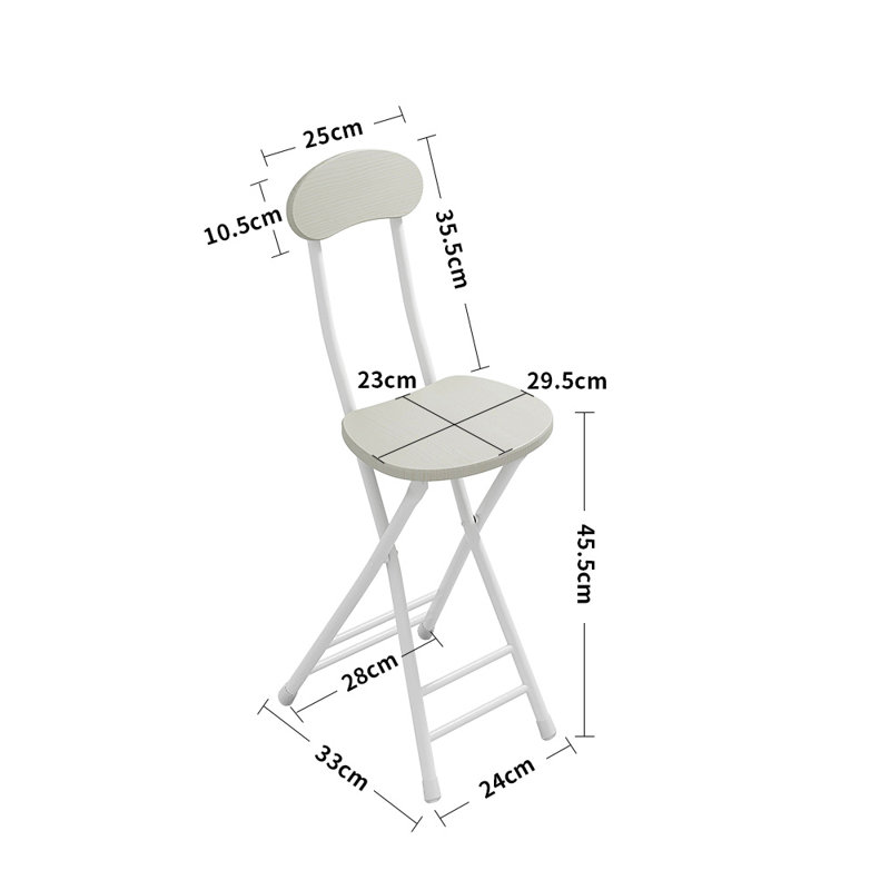 Milea 45.5cm H Folding Cantilever Chair, White