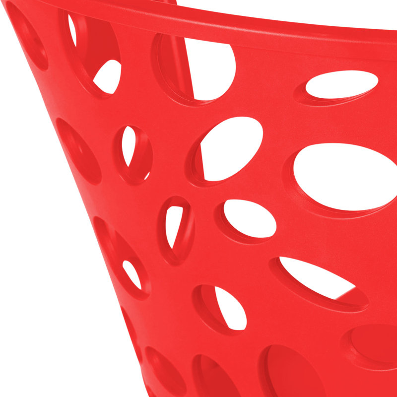 Keralup Stacking Patio Dining Side Chair, Red