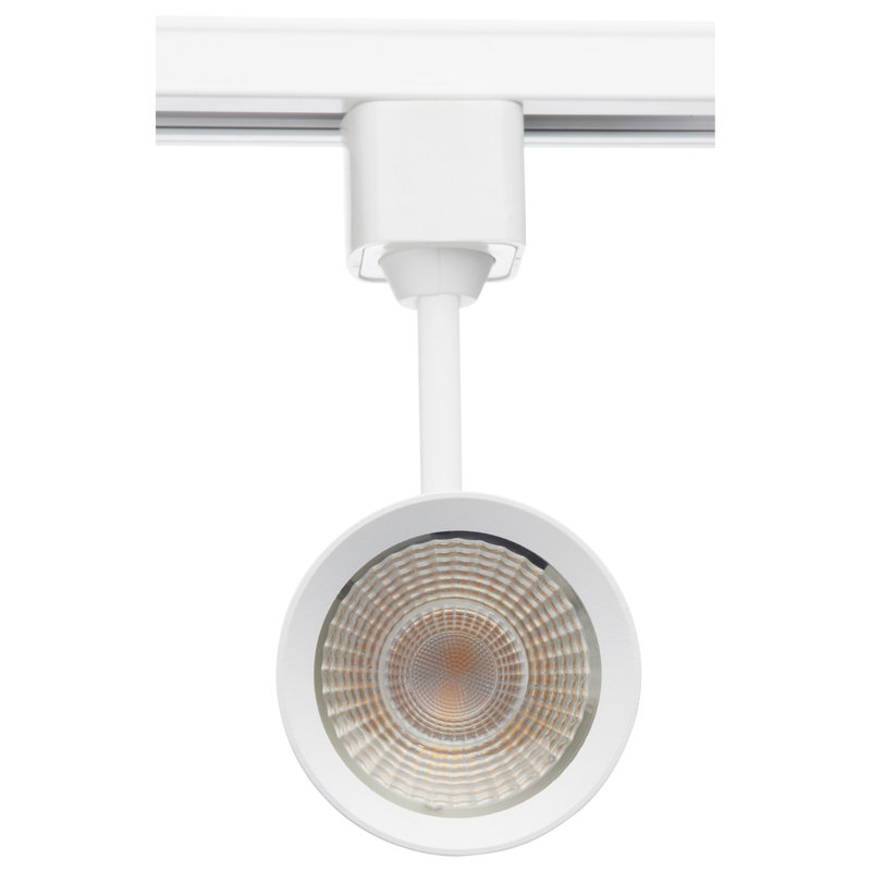 20 Watt LED Commercial Track Head; White Cylinder 24 Degree Beam Angle H-Style, White, 24°