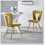Chaise moderne (ensemble de 2) avec pieds en tube de fer, coussins moelleux et dossier confortable,