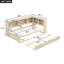 Lit de jour simple avec lit gigogne, armoires de rangement et ports USB, parfait pour économiser de l'espace et commodité moderne-759365534