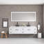 Miroir de salle de bain à DEL 84 po x 30 po avec façade et rétroéclairage, grands miroirs muraux à intensité variable avec antibrouillard, mémoire, 3 couleurs, miroir de meuble-lavabo à DEL-530295167