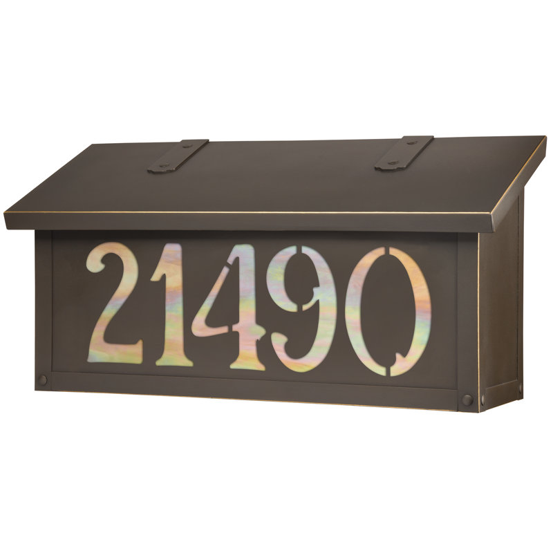 Brass Wall Mounted Mailbox, Yes, Architectural Bronze