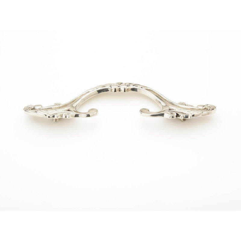 French Court Novelty Pull, White Brass