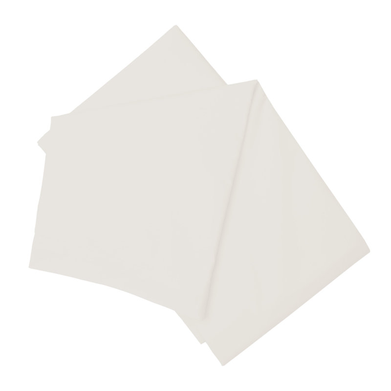 Cotton Blend Percale Flat Sheet, Kingsize (5'), Ivory