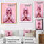 «Namaste Mudra Retro Pink Glam Woman» sur impression sur toile-1723914154-1723914155