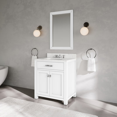 Minnetrista Single Bathroom Vanity with Marble Top