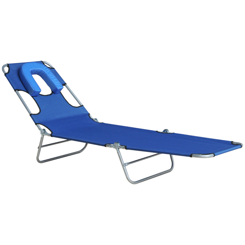 Chaise longue inclinable Himes, Bleu