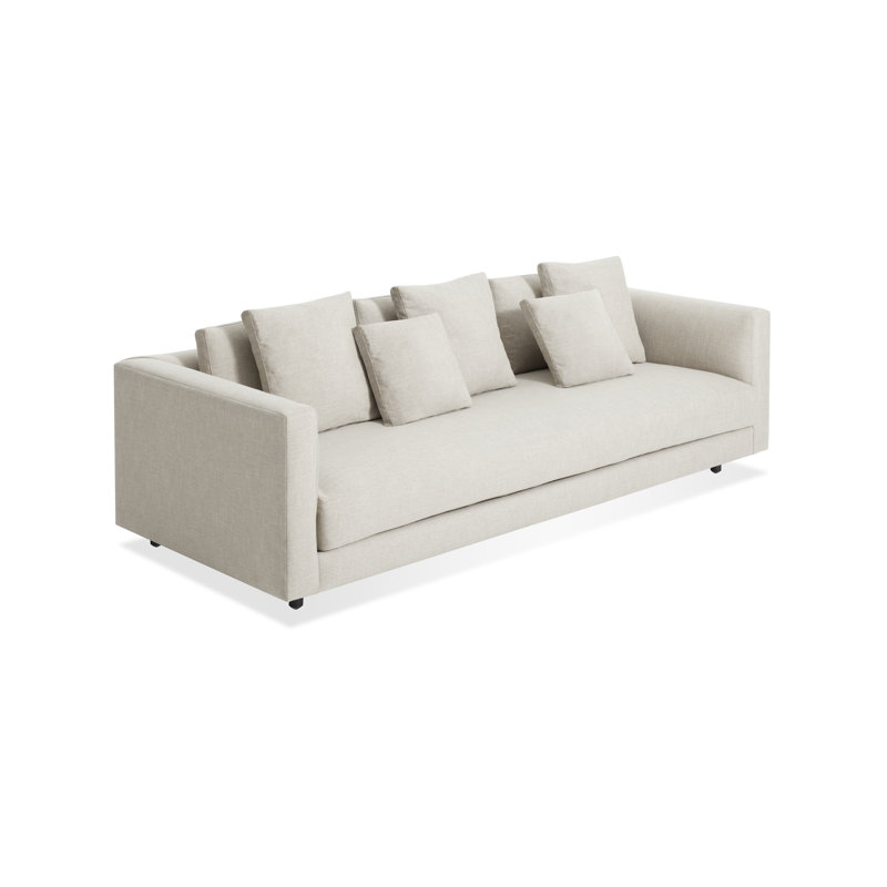 Hands Down Sofa, Tofte Navy Polyester Blend, 35" H x 94" W x 38" D, Camel Velvet/Sanford Navy Polyester Blend