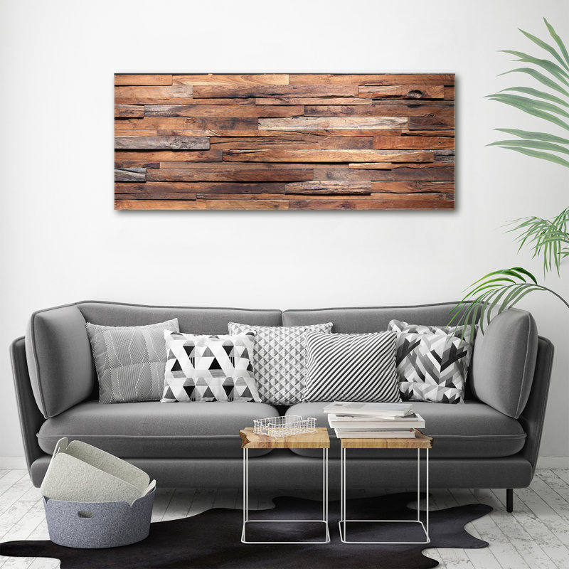 Wooden Wall - No Frame Print on Canvas