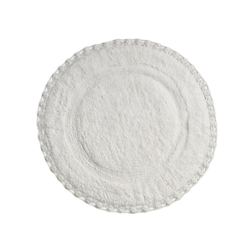 Tapis pour salle de bain Saross, Blanc