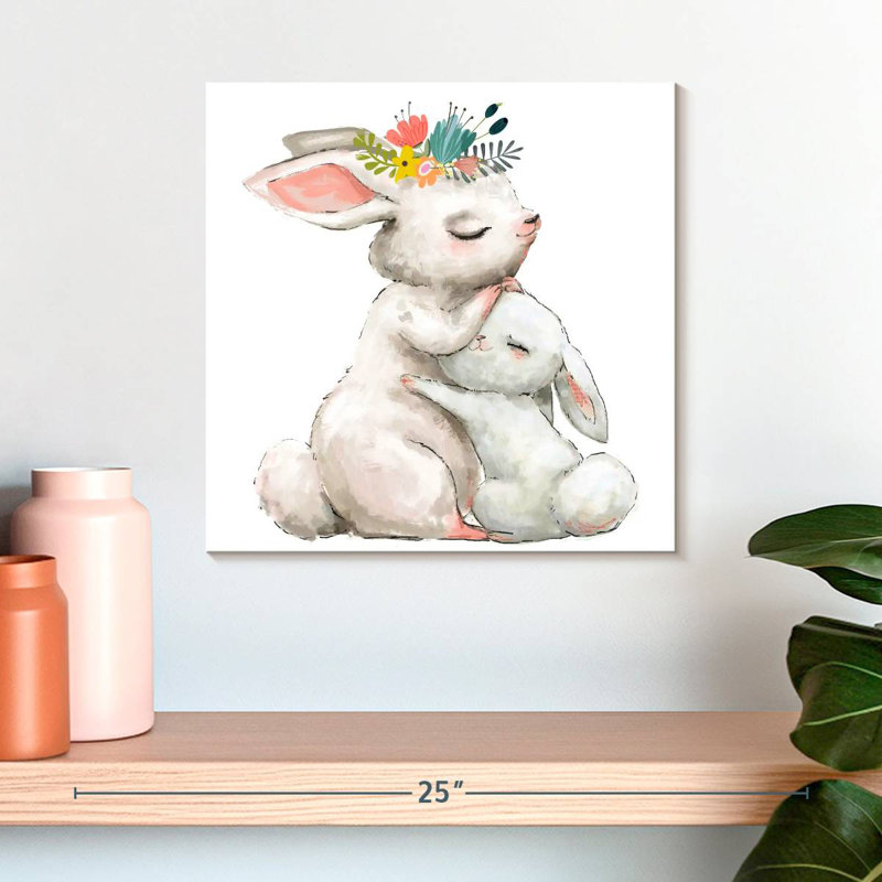 Ashelle mère lapin, H 16 po x l 16 po