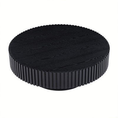 Drum Coffee Table Round Wood Coffee Table