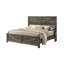 Rustique gris 1pc très grand lit tête de lit design unique meubles de chambre à coucher en bois simples décorations métalliques