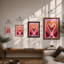 Flamingos In Love Modern - Print-504955908-504955907