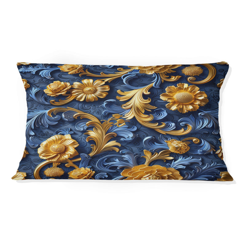 Coussin lombaire doré et doré