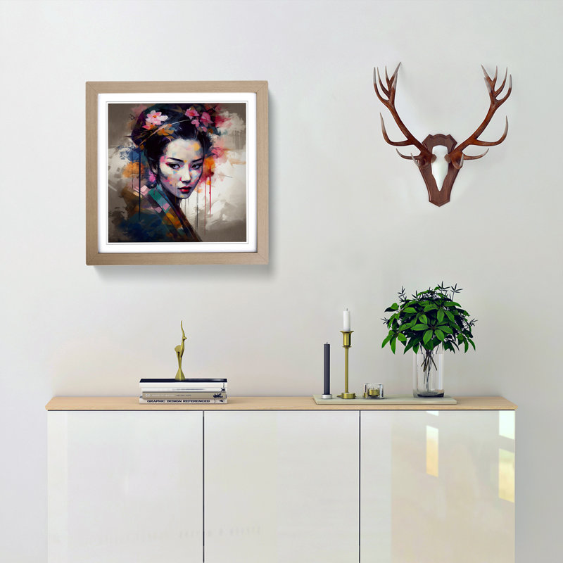 Single Picture Frame Print on Wood, Oak
