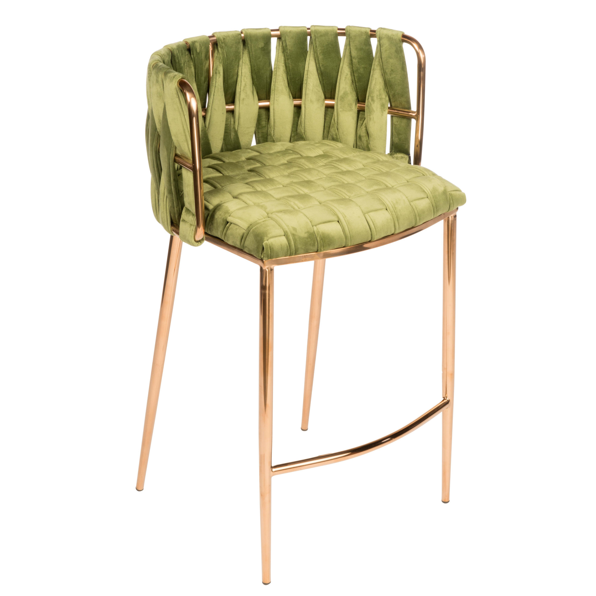 Tyrone 27" Counter Stool, Gold, Green