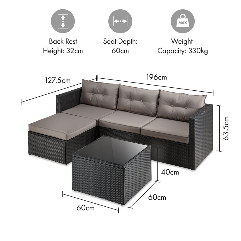 196cm Wide Outdoor