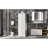 Modern Cornel Tall Storage Cabinet With 3 Drawers And 2 Doors For Bathroom/Office/Living Room, White