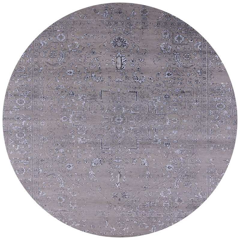 Tapis oriental gris Humbert, Rond 7 pi