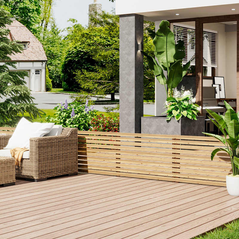 Garden Pine Fence, Yellow, 180cm H x 60cm W x 14cm D