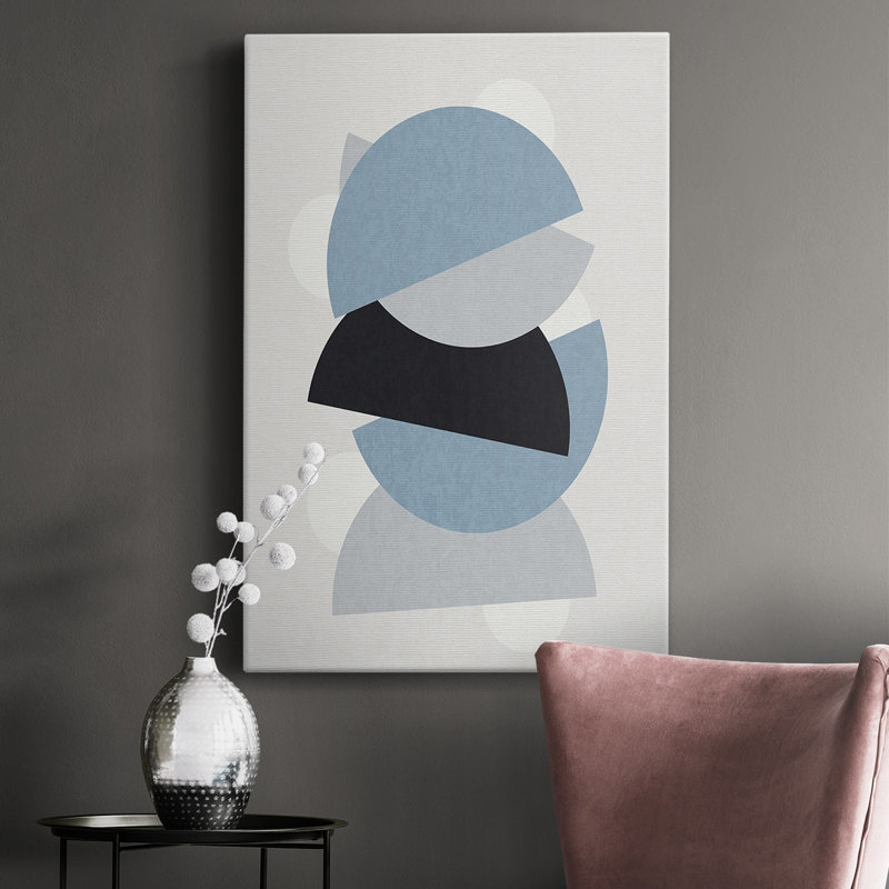 Shapely Blues I - impression sur toile tendue, L 12 po x H 18 po