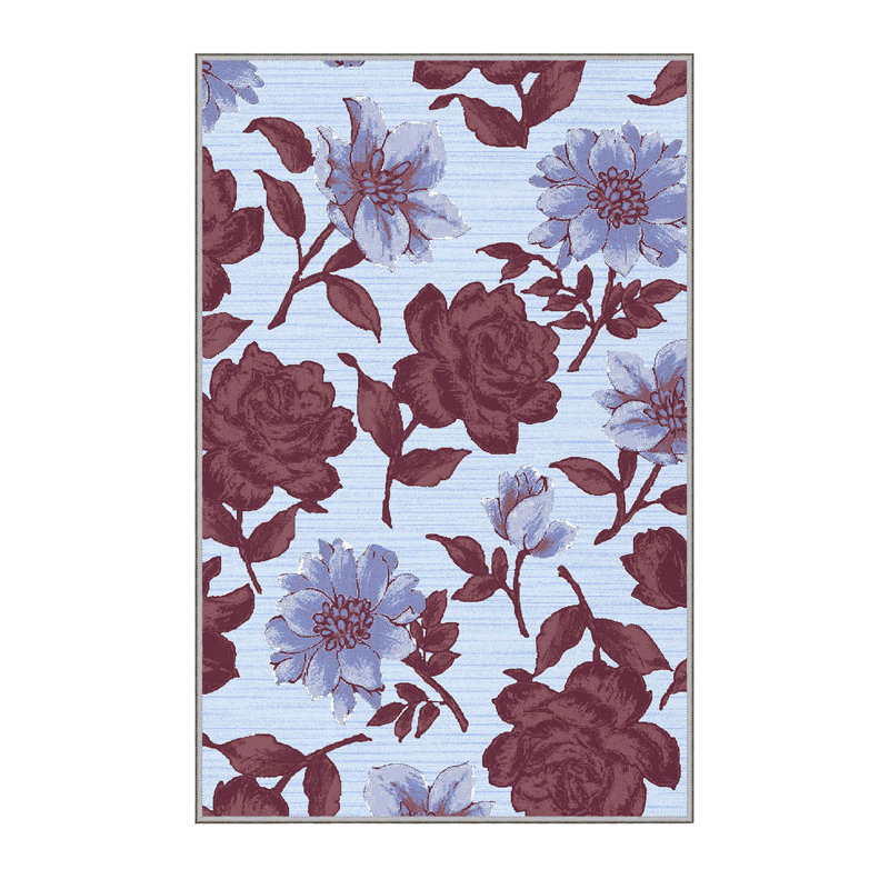 Antibacterial Woven Carpet (3D Digital Print) 4. x 5.9 Feet, 1% Polyester, Pile Height: .3 Inches | PVC Felt Dot Non-Slip Underside, Machine Washable, Perfect for Living Room & Bedroom Decor